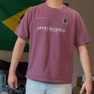 Abercrombie & Fitch Premium Heavyweight 2.0 Crest Logo Tee Size Large